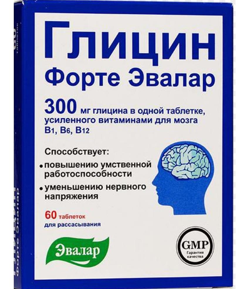 Глицин Форте Эвалар таб. №60