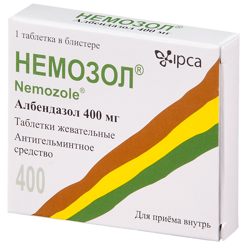 Немозол таб. жевательные 400мг №1