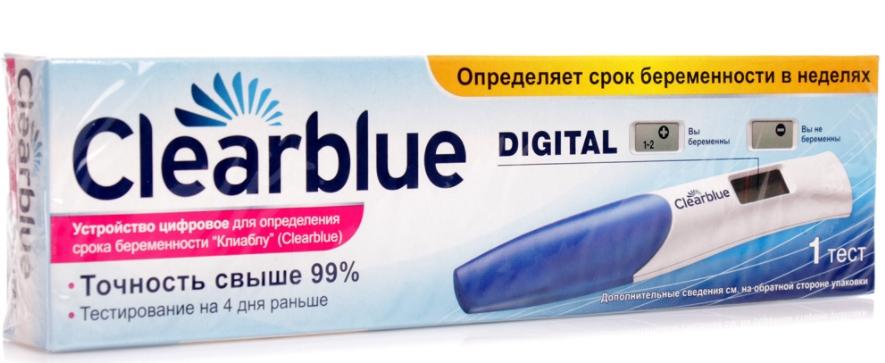 Тест для определения беременности цифровой с определением срока Клиаблу