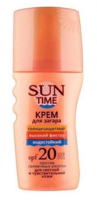 SunTime Крем для загара для чувствительной кожи SPF-20 150мл