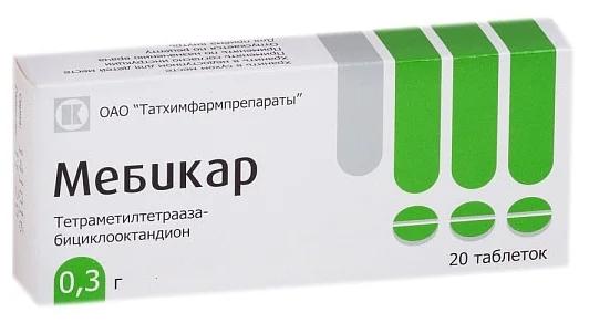 Мебикар таб. 0,3г №20