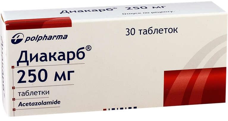 Диакарб таб. 250мг №30